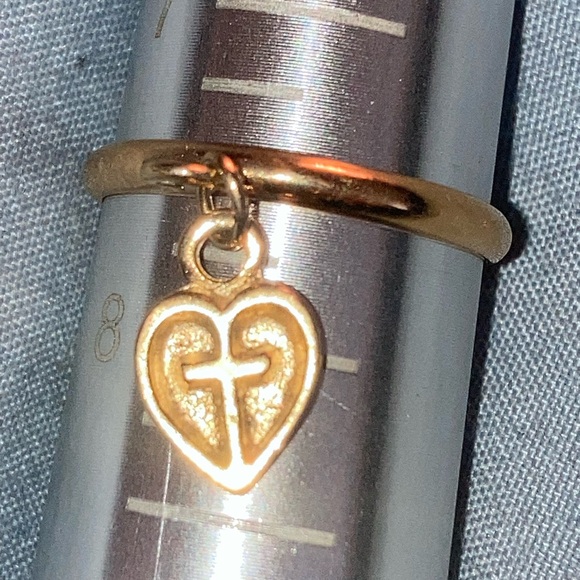 Gold  Charm Ring pick size and charm - Picture 4 of 16